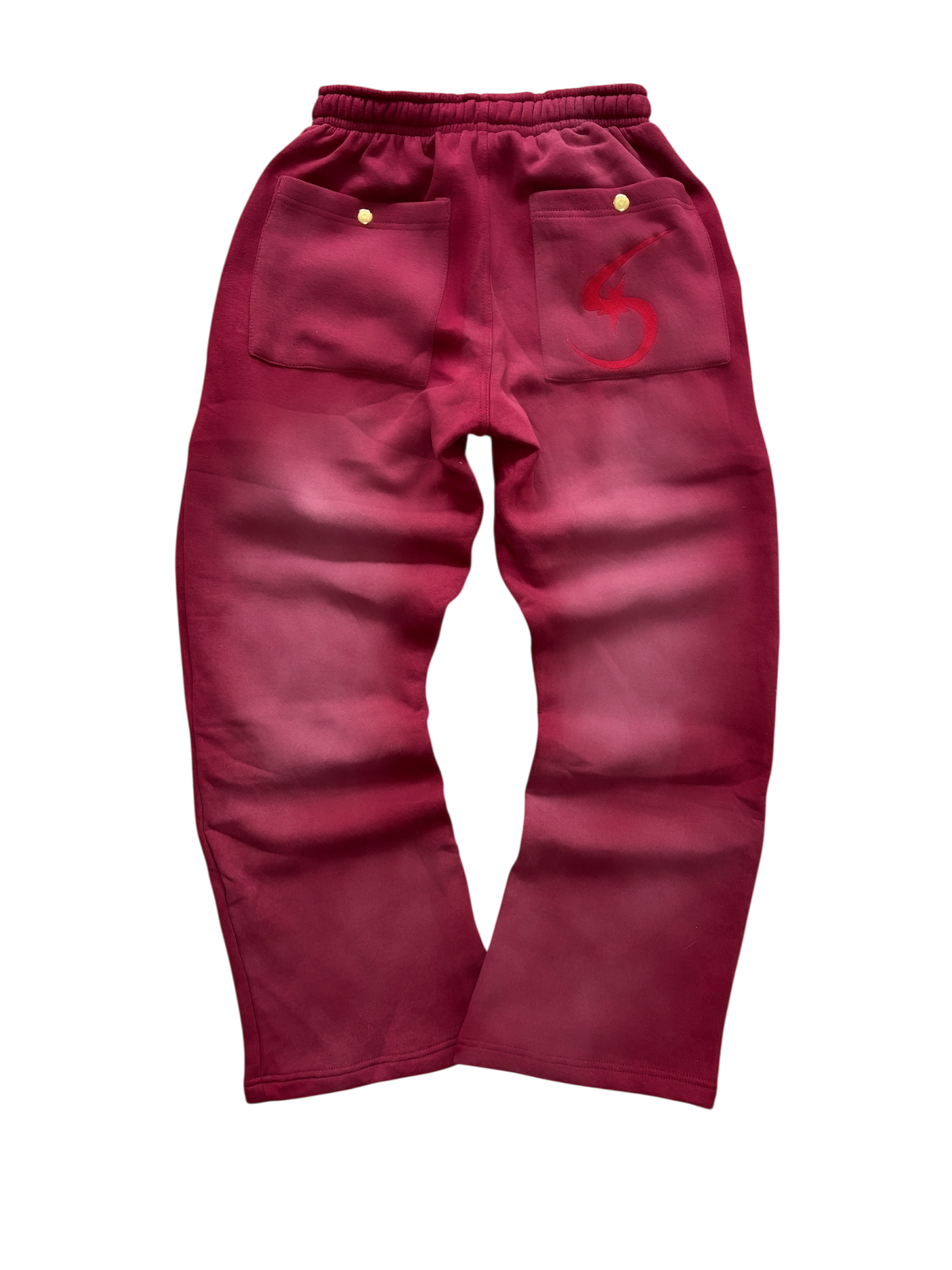 FLARED JOGGER RED